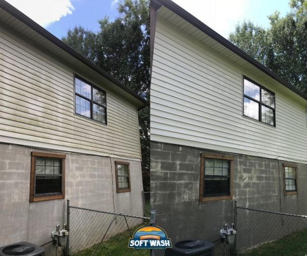 house pressure washing and vinyl siding house washing before after